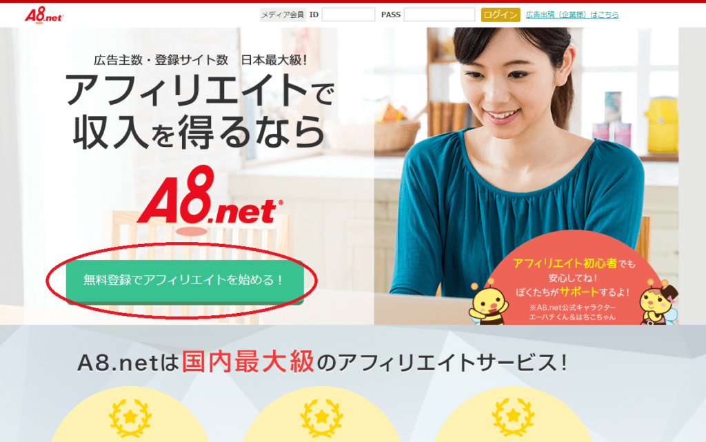 A8netでセルフバックのやり方