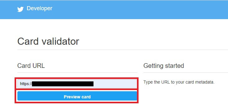 Twitterカードのツイートをテストしよう