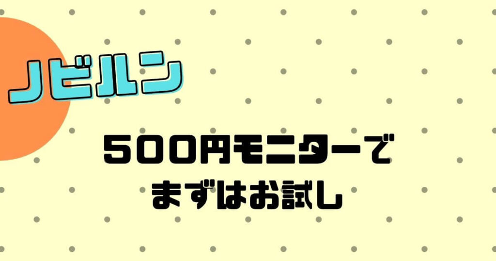 ノビルン500円モニターでお試し